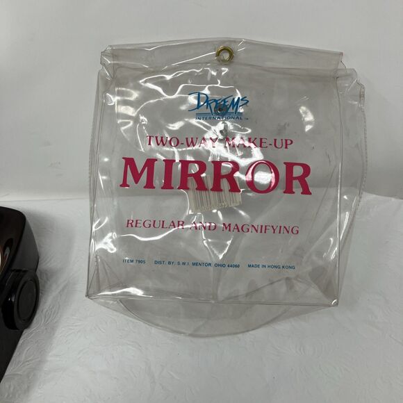 Vintage Magnifying Mirror Two Sided Vanity Plastic Tortoise Shell Hong Kong - Picture 12 of 16